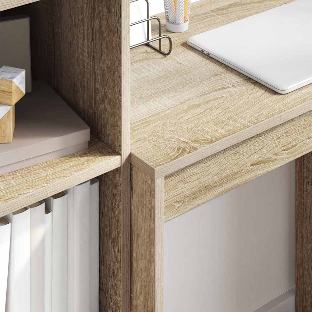 Desk with Storage 2 pcs Sonoma Oak 45.5 x 34 x 127 cm