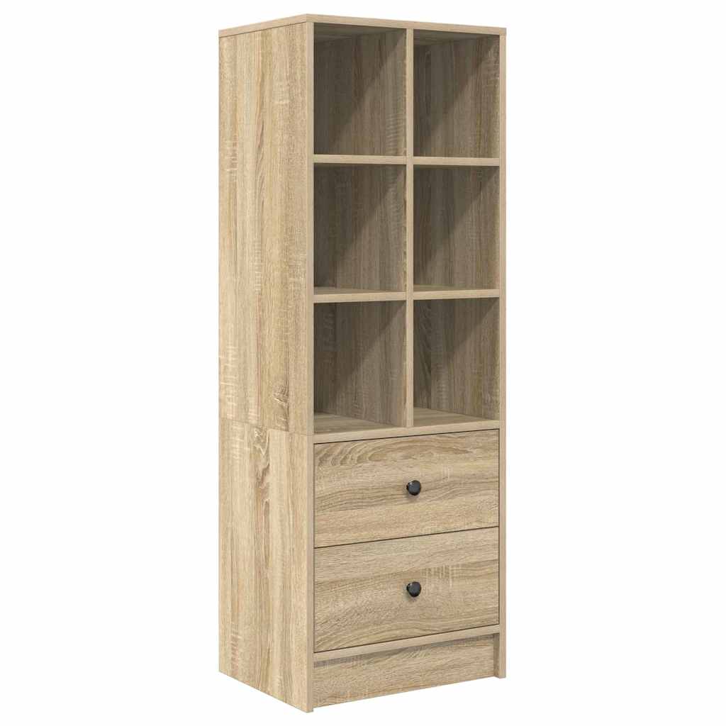 Desk with Storage 2 pcs Sonoma Oak 45.5 x 34 x 127 cm