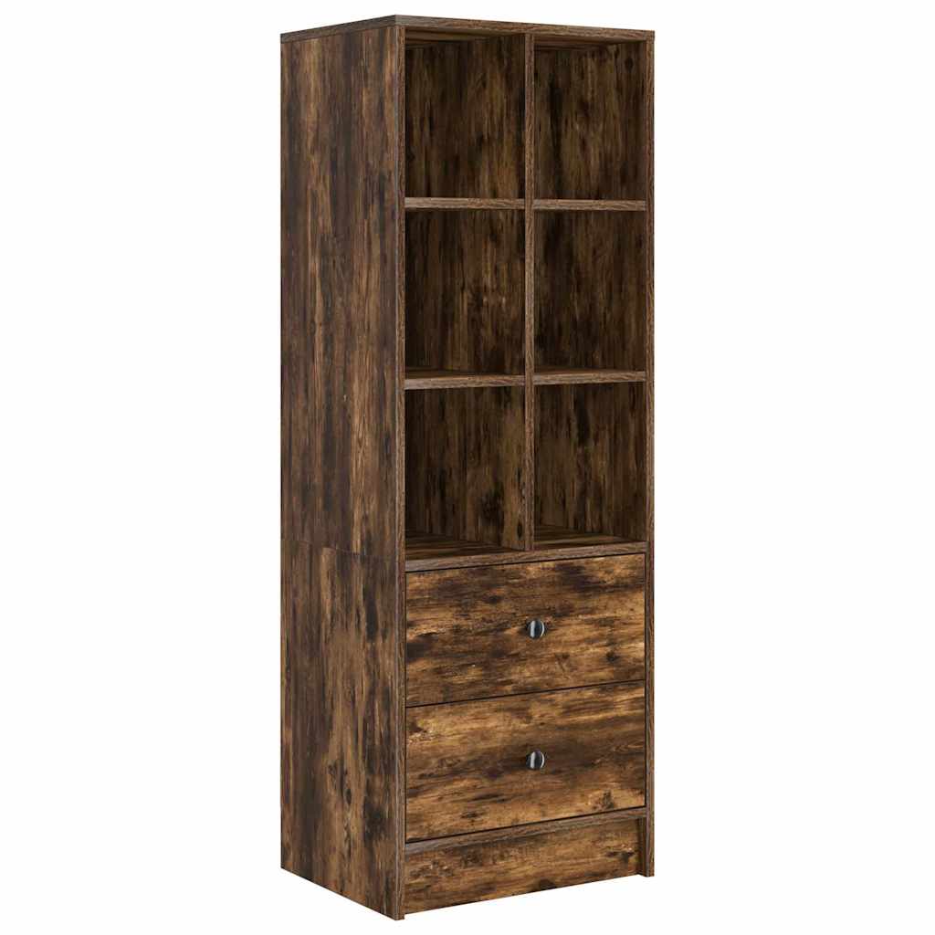 Desk with Storage 2 pcs Smoked Oak 45.5 x 34 x 127 cm