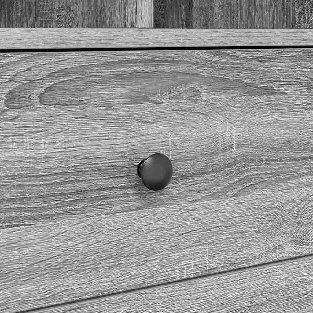 Desk with Storage 2 pcs Grey sonoma 45.5 x 34 x 127 cm