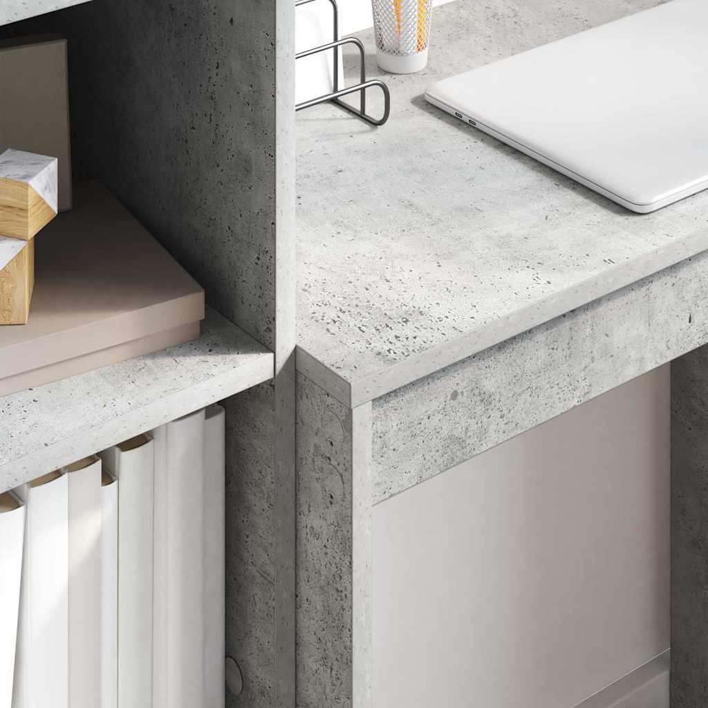 Desk with Storage 2 pcs Concrete Grey 70 x 40 x 76 cm