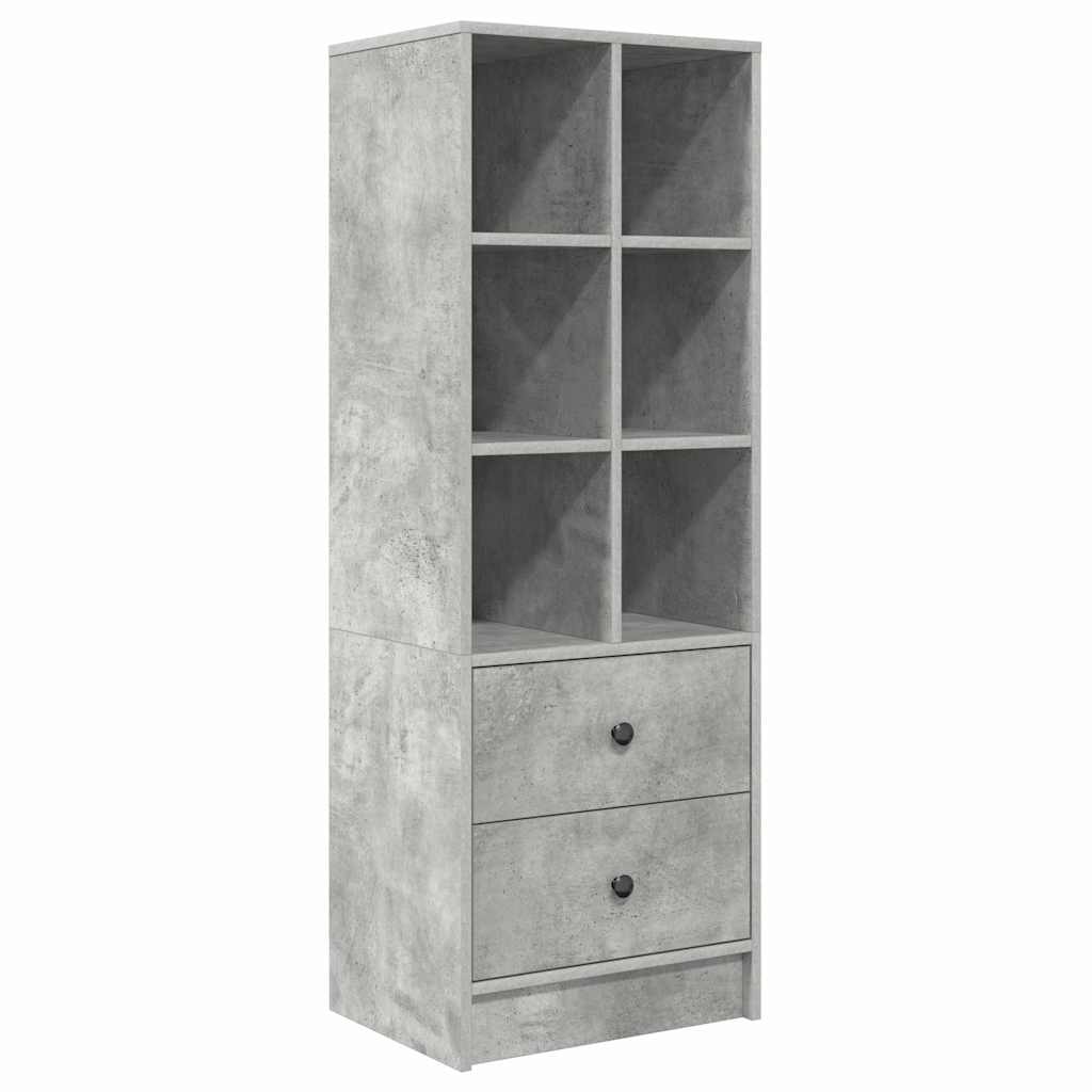 Desk with Storage 2 pcs Concrete Grey 70 x 40 x 76 cm