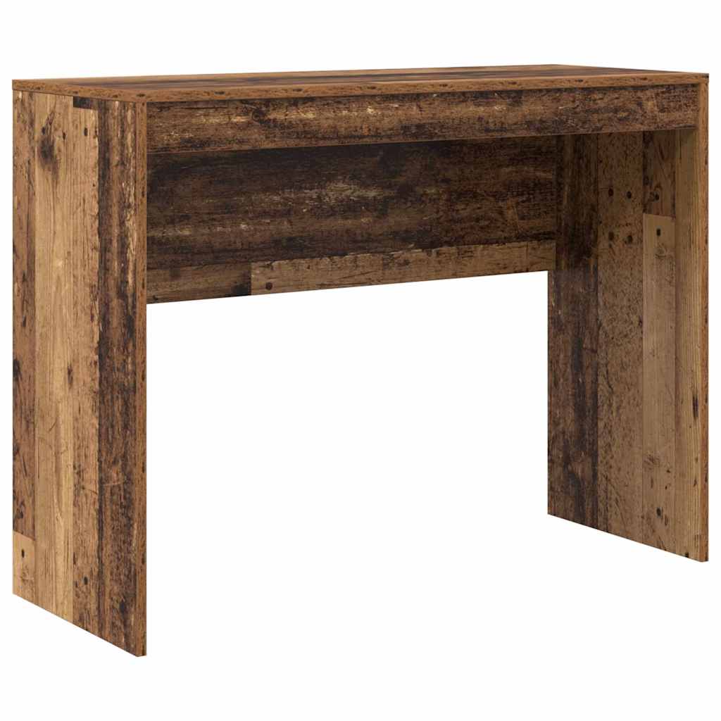 Desk with Storage with Drawer 2 pcs Old Wood 100 x 40 x 76 cm