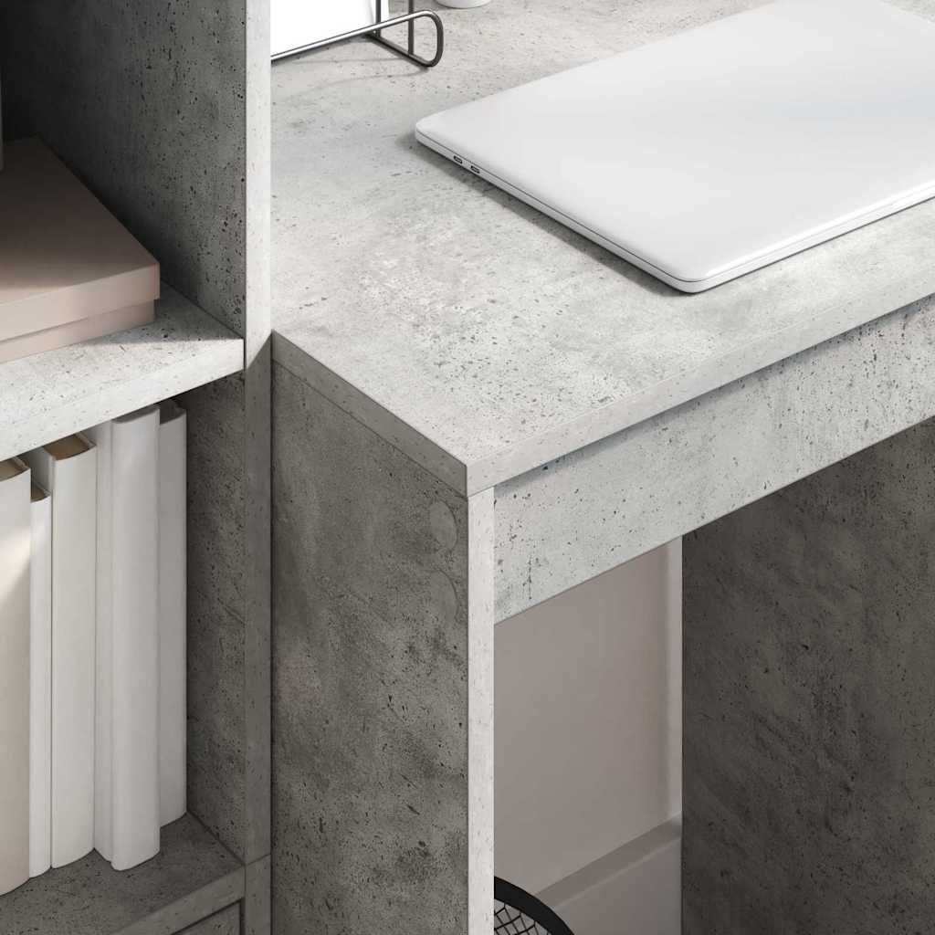 Desk with Storage 2 pcs Concrete Grey 60 x 50 x 76 cm