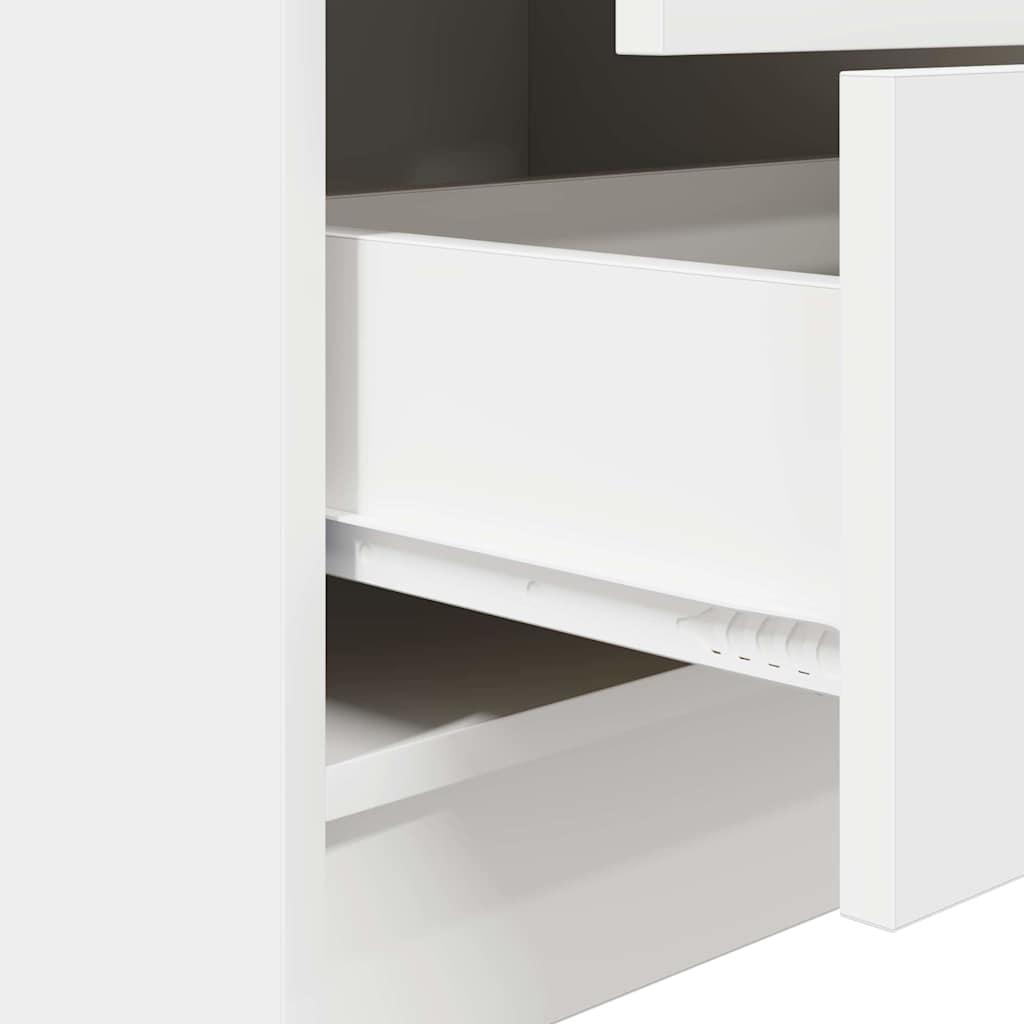 Desk with Storage 2 pcs White 70 x 50 x 76 cm Engineered wood