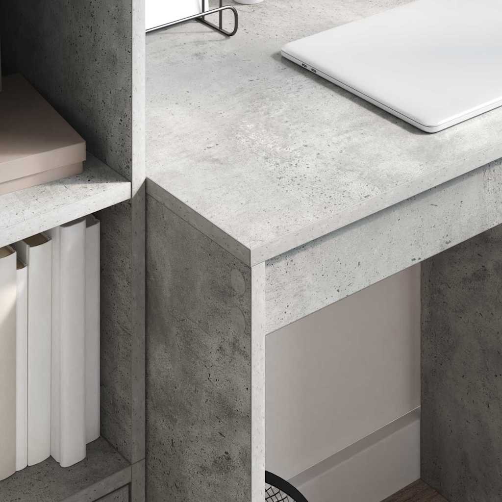 Desk with Storage 2 pcs Concrete Grey 70 x 50 x 76 cm
