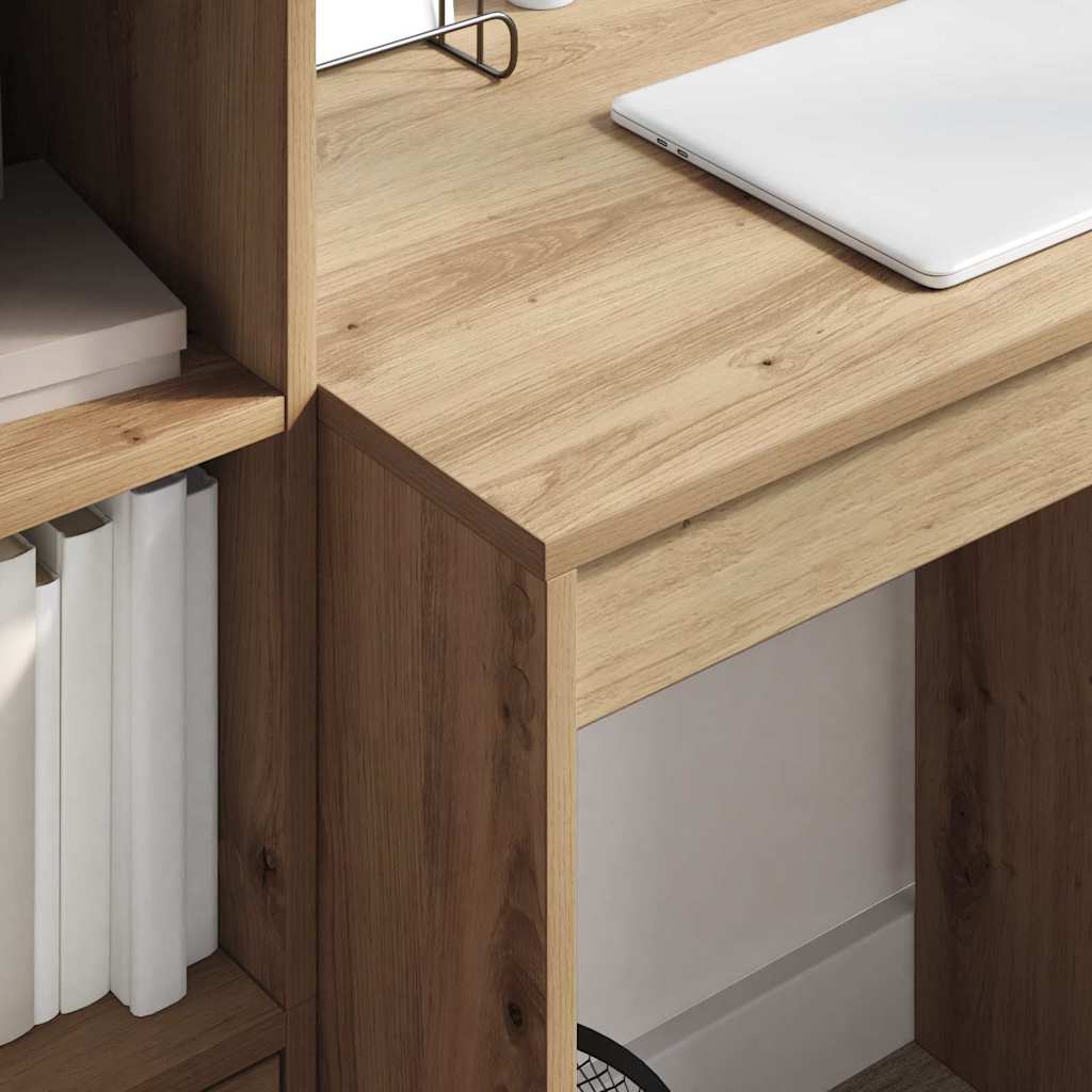 Desk with Storage with Drawer 2 pcs Artisan oak 70 x 50 x 76 cm