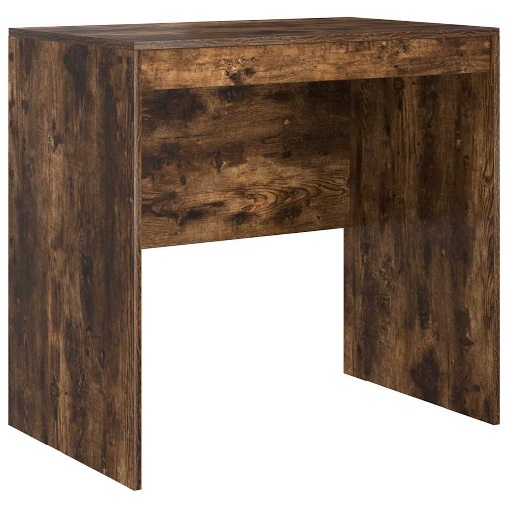 Desk with Storage with Drawer 2 pcs Smoked Oak 80 x 50 x 76 cm