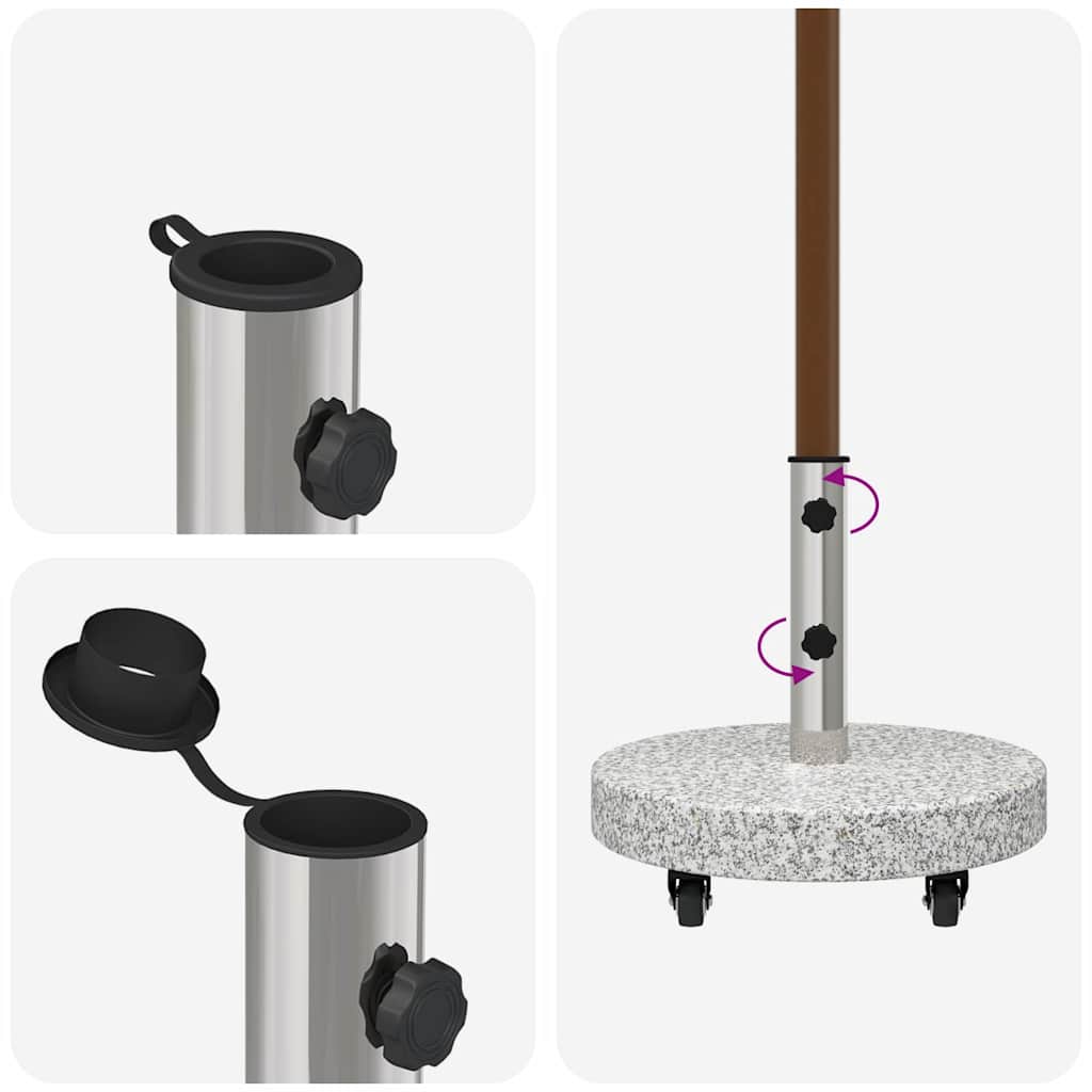 Parasol Base Grey 45 x 45 x 45 cm Granite