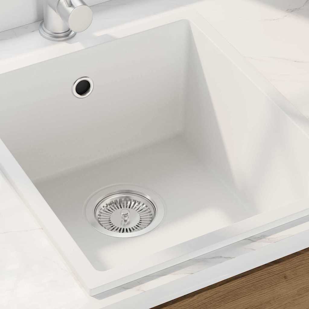 Kitchen Sink White 38 x 44 x 20 cm Granite