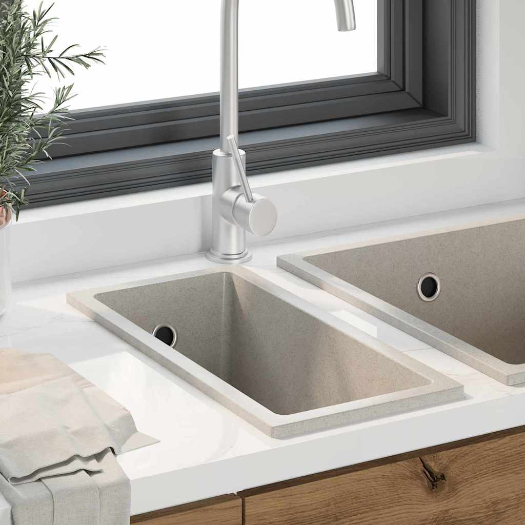 Kitchen Sink Beige 21 x 44 x 14 cm Granite