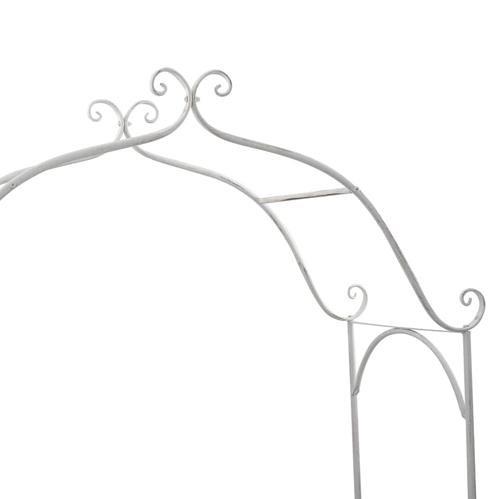 Garden Bench with Cushion White 104 x 54 x 93cm Steel