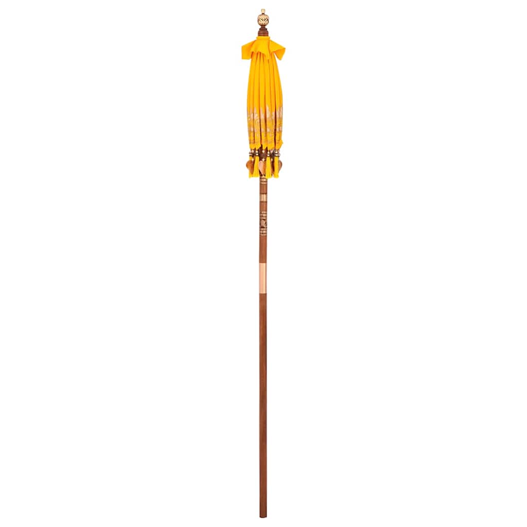 Balinese Parasol Yellow (90-100) x 260 cm Cotton and solid wood