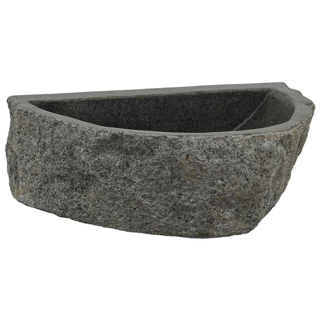 Wall Hung Basin Grey (30-37) x (25-30) x 12 cm River stone