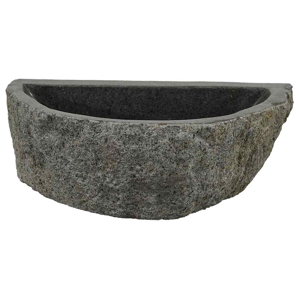 Wall Hung Basin Grey (30-37) x (25-30) x 12 cm River stone