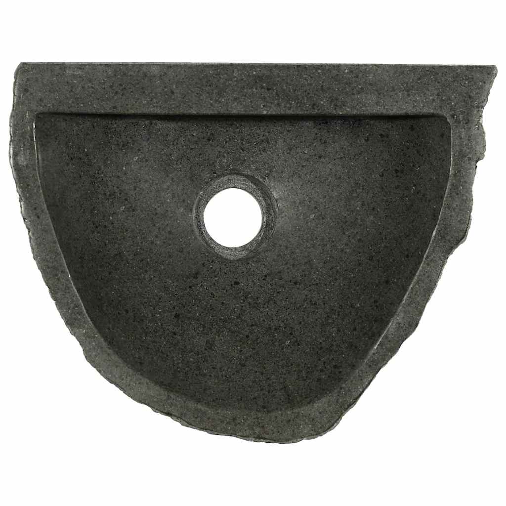 Wall Hung Basin Grey (30-37) x (25-30) x 12 cm River stone
