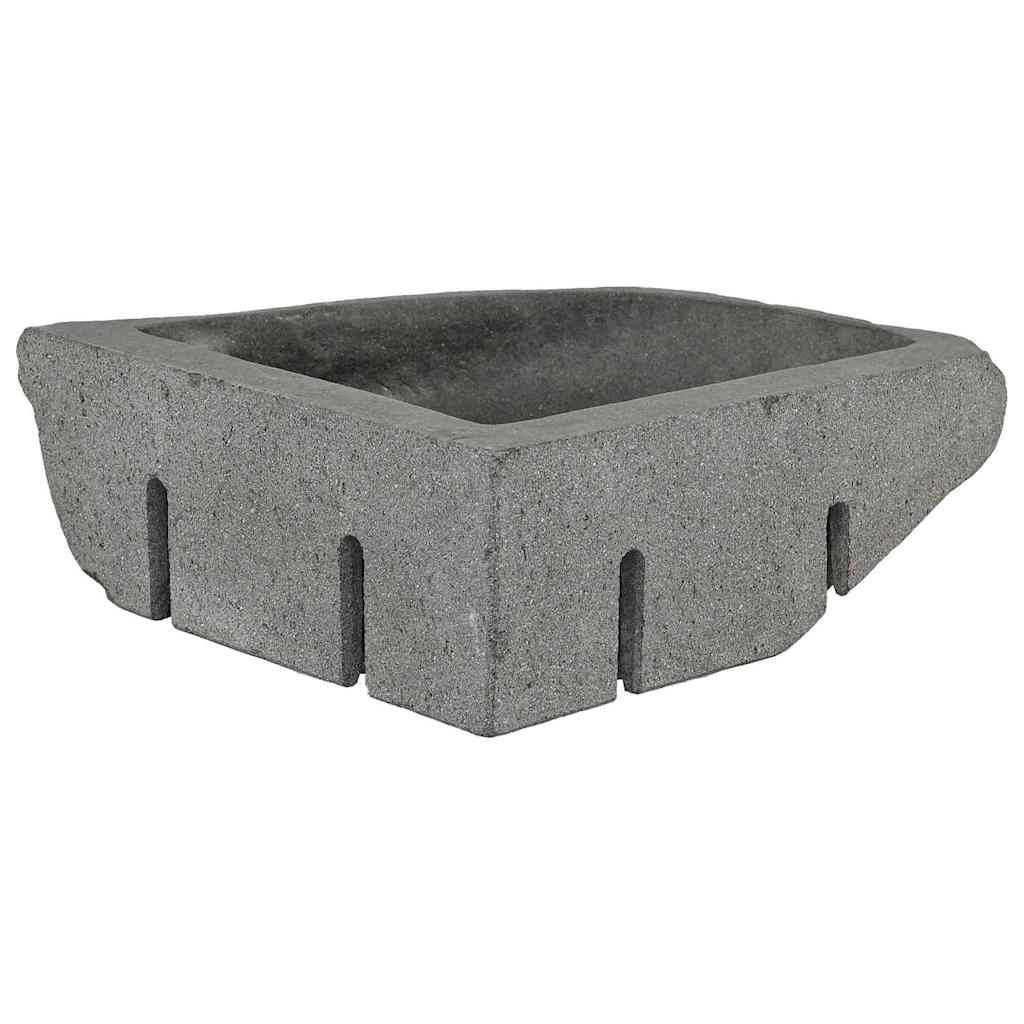 Wall Hung Corner Basin Grey (30-37) x (30-37) x 12 cm