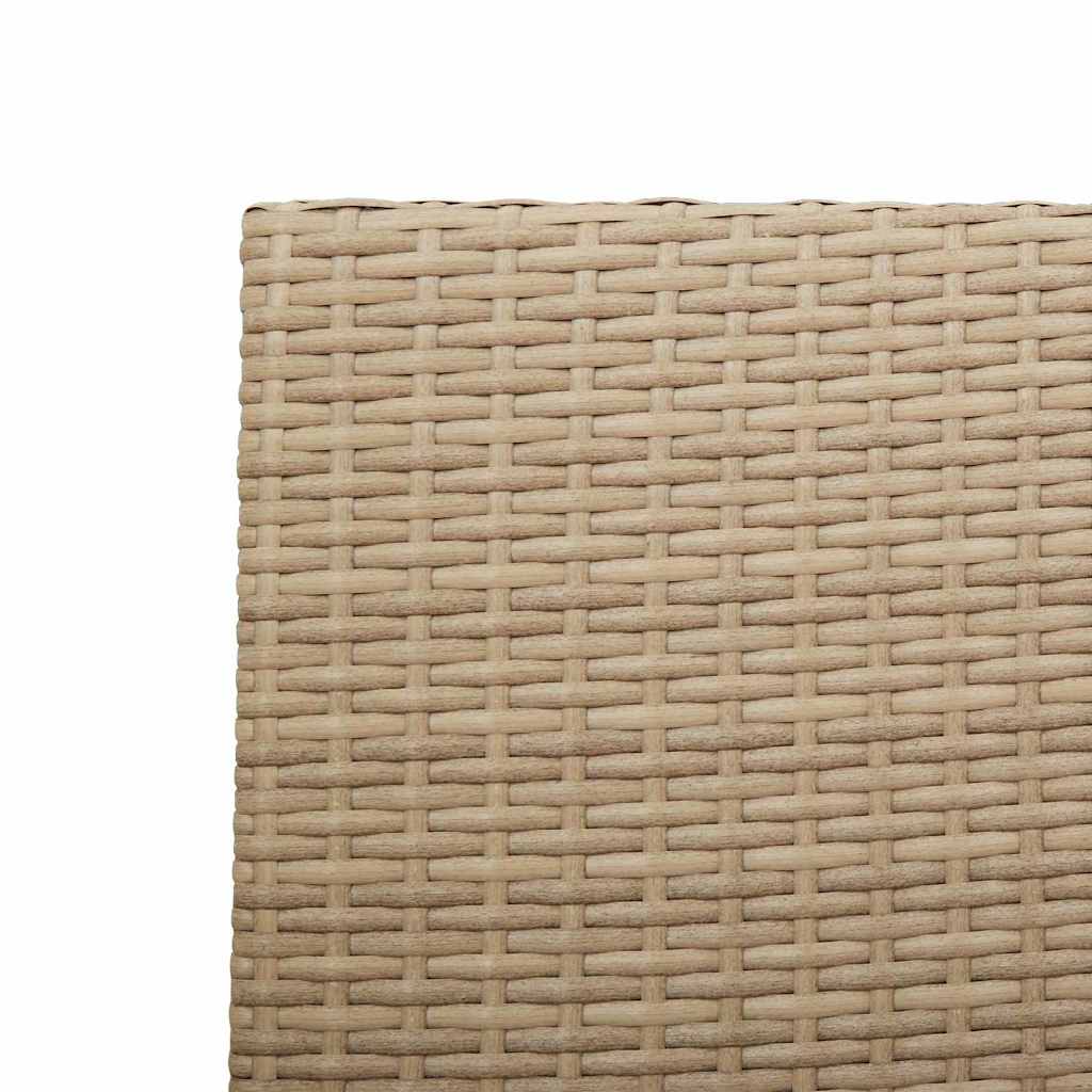 Garden Stacking Chairs 2 pcs Cream and Brown