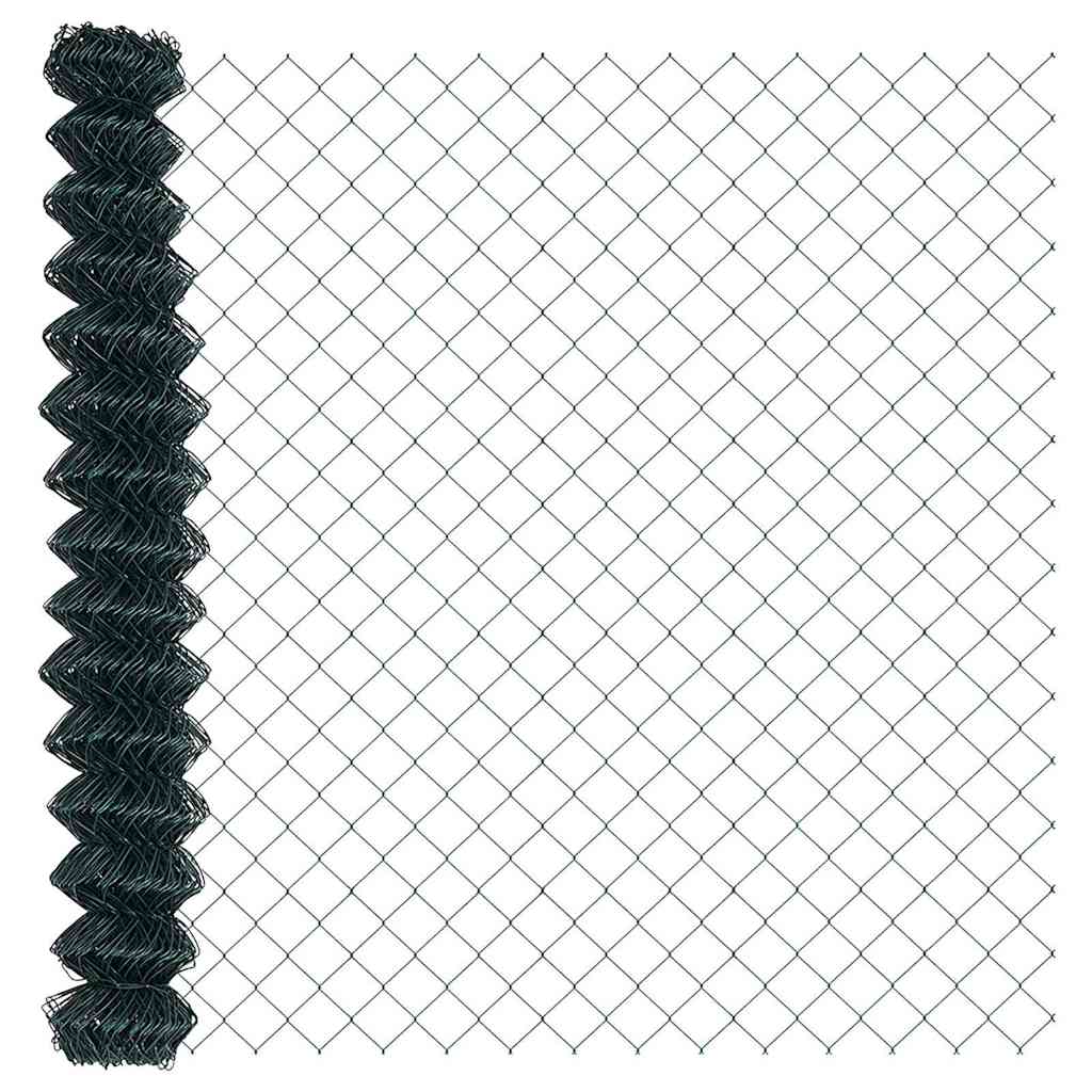 Chain Link Fence Green 10 x 1.6 m Steel