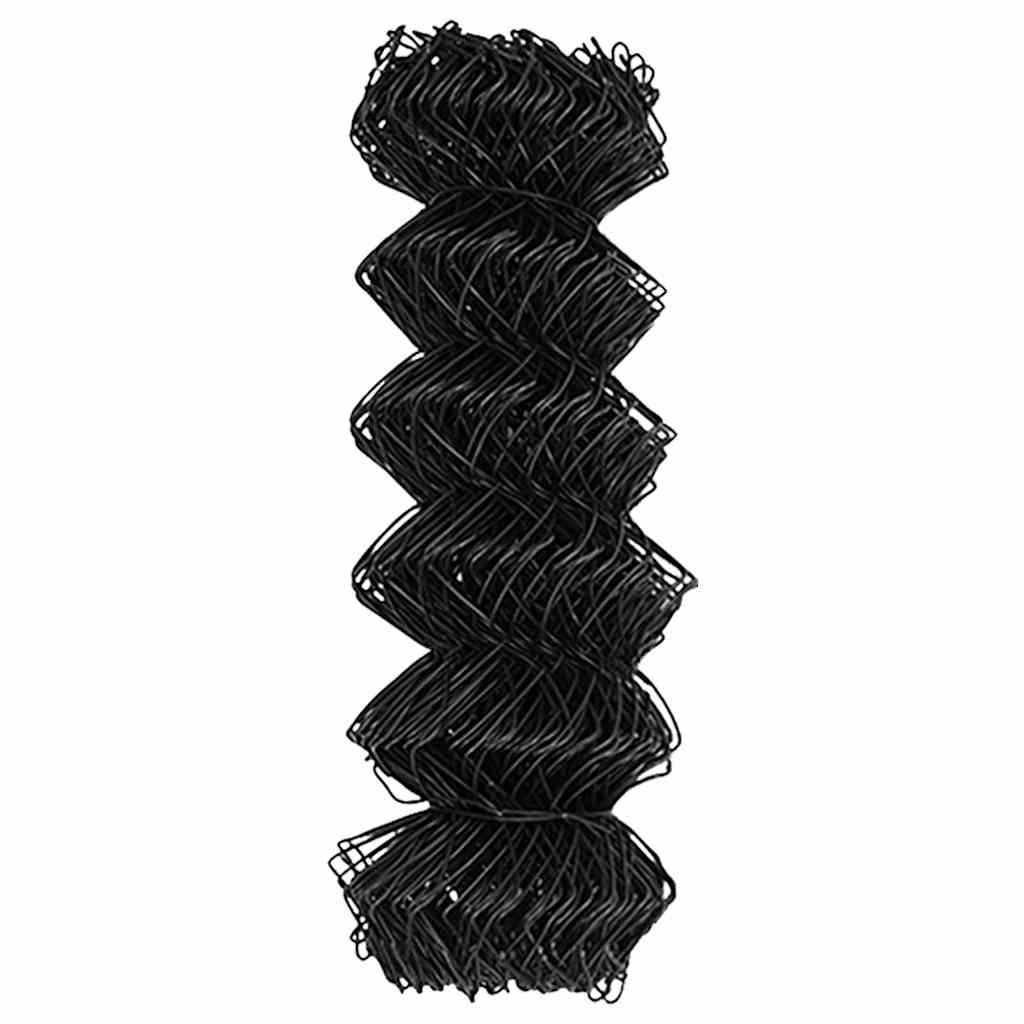Chain Link Fence Grey 10 x 0.8 m Steel