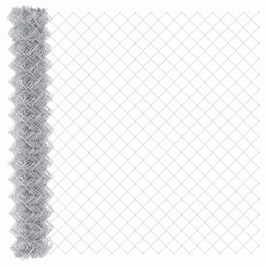 Chain Link Fence Silver 10 x 1.6 m Galvanised steel