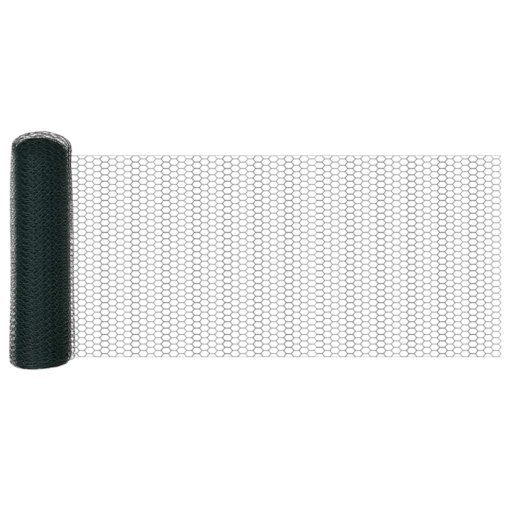 Hexagon Fence Green 0.4 x 100 m Steel