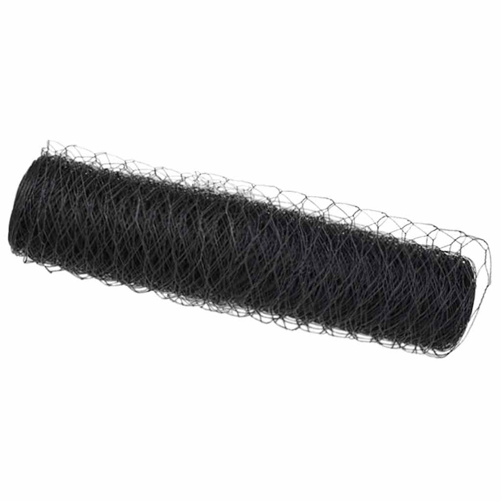 Hexagon Fence Grey 0.8 x 25 m Steel