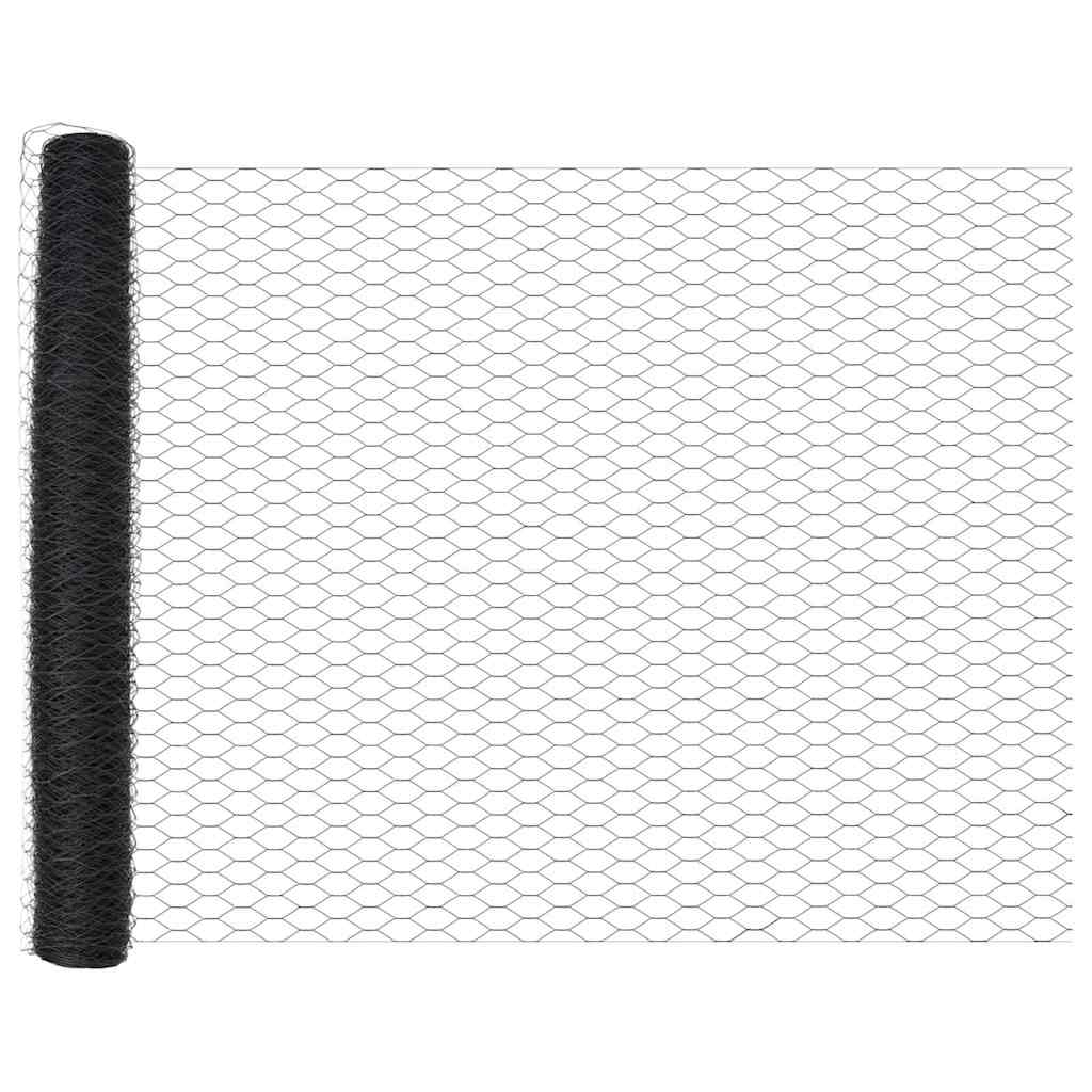 Hexagon Fence Grey 1.4 x 25 m Steel