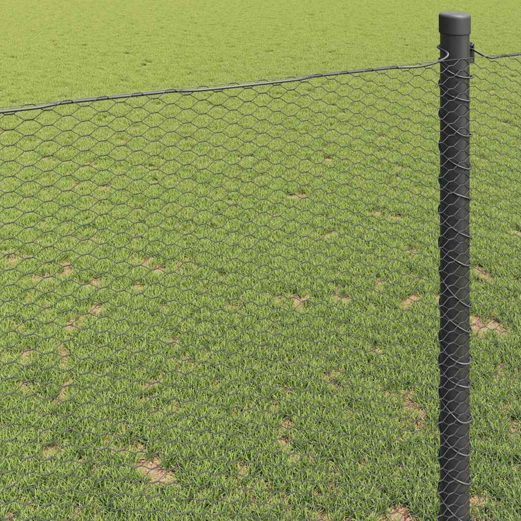 Hexagon Fence Grey 1.4 x 50 m Steel