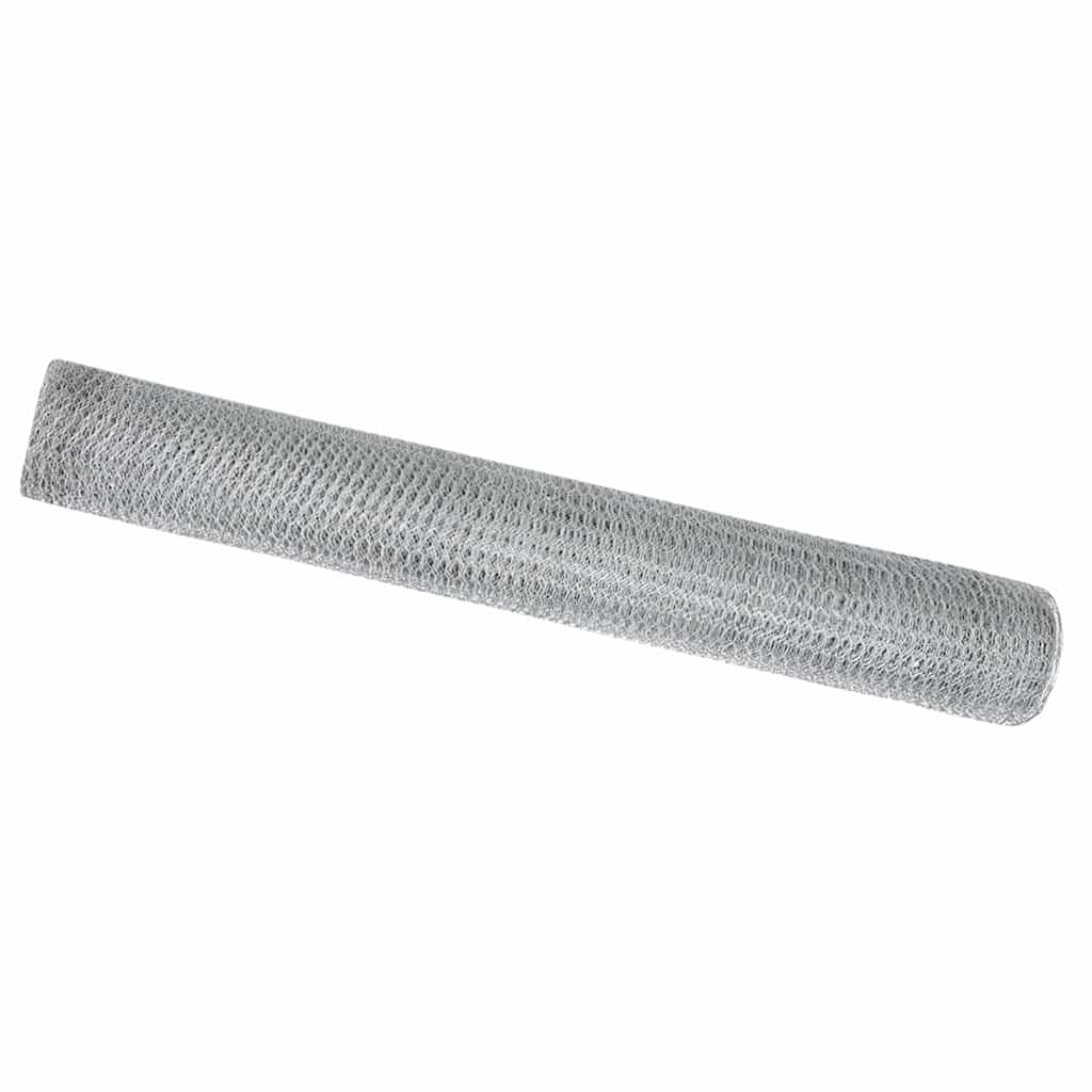 Hexagon Fence Silver 1 x 10 m Galvanised steel