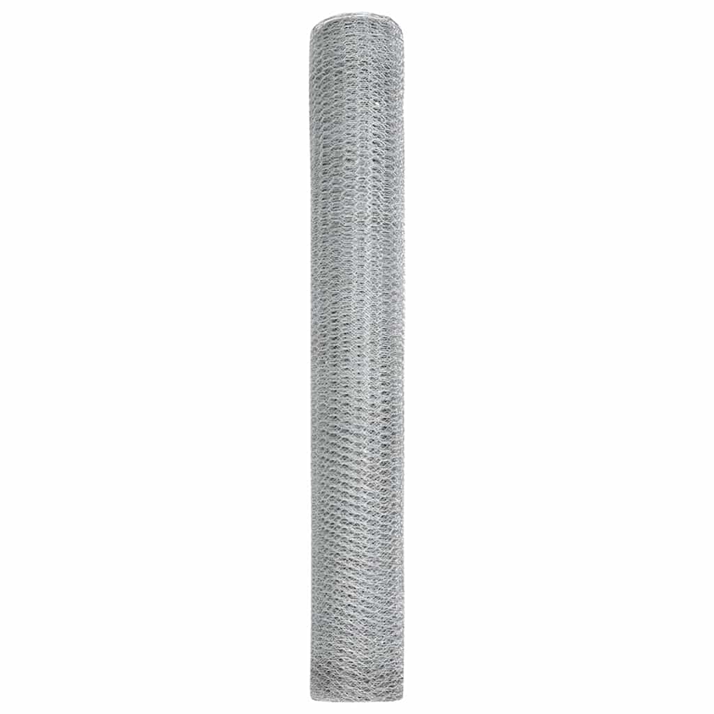 Hexagon Fence Silver 1 x 10 m Galvanised steel