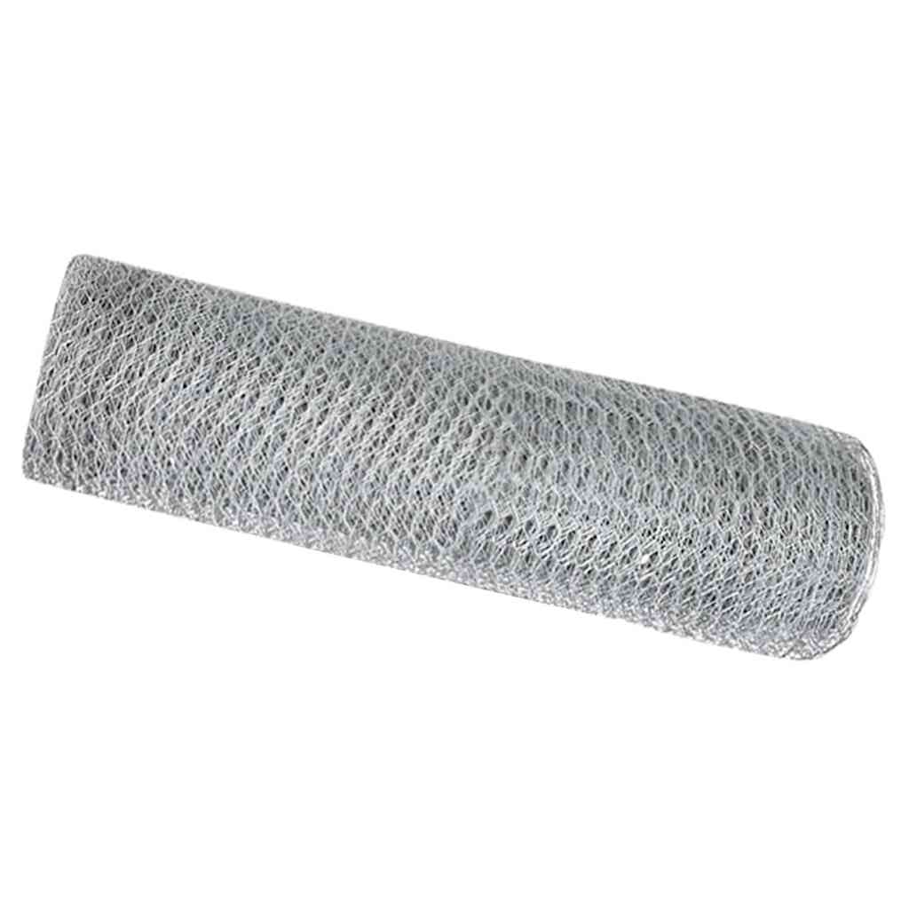 Hexagon Fence Silver 0.5 x 100 m Galvanised steel