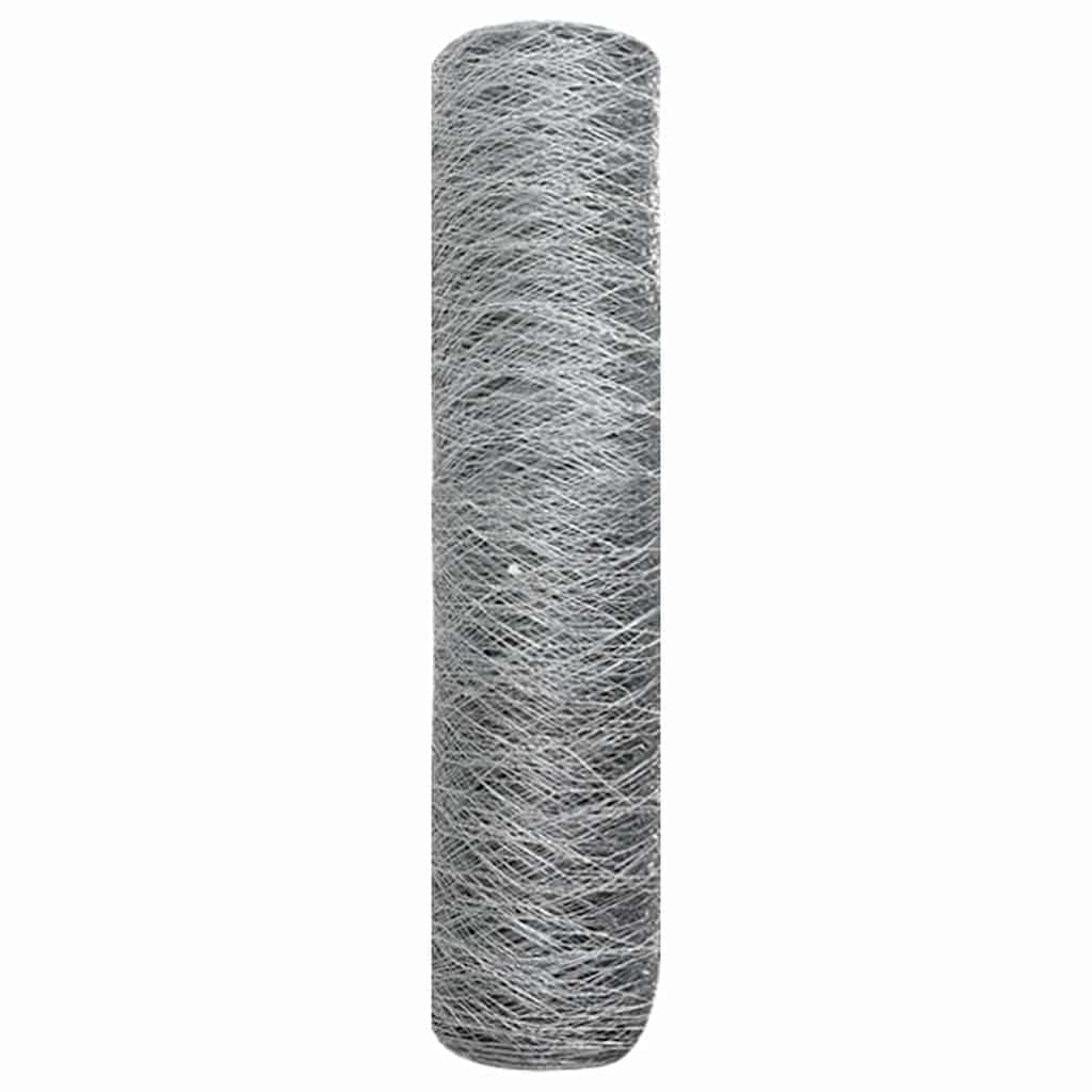 Hexagon Fence Silver 0.6 x 100 m Galvanised steel