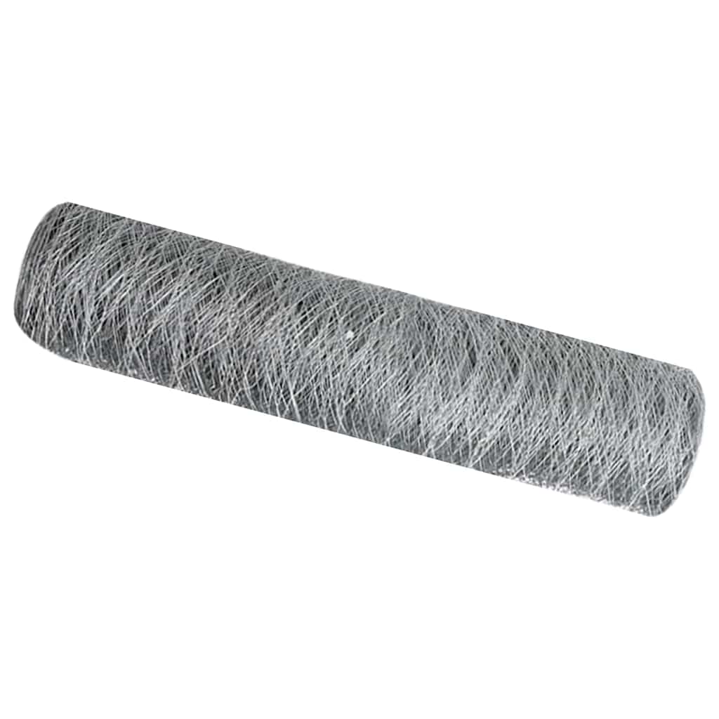 Hexagon Fence Silver 0.8 x 100 m Galvanised steel