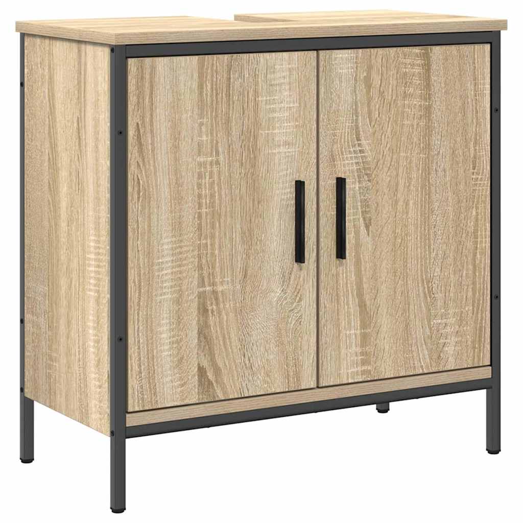 Bathroom Furniture Set with Shelf 3 pcs Brown 60 x 30 x 60 cm