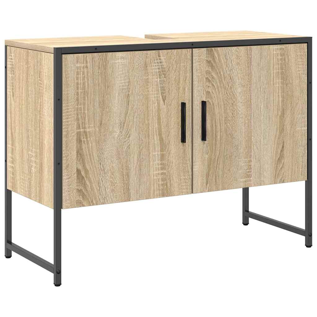 Bathroom Furniture Set with Door 3 pcs Brown 33 x 33 x 120.5 cm