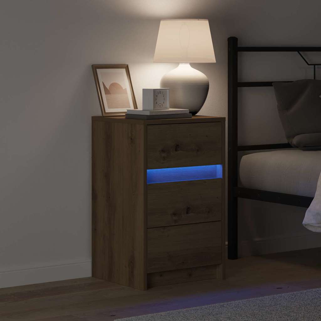 Bedside Cabinet Artisan oak 38 x 34 x 61 cm Engineered wood