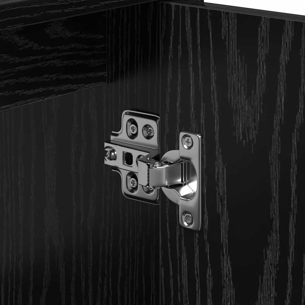 Bathroom Cabinet Black Oak 63 x 29 x 55 cm Engineered wood