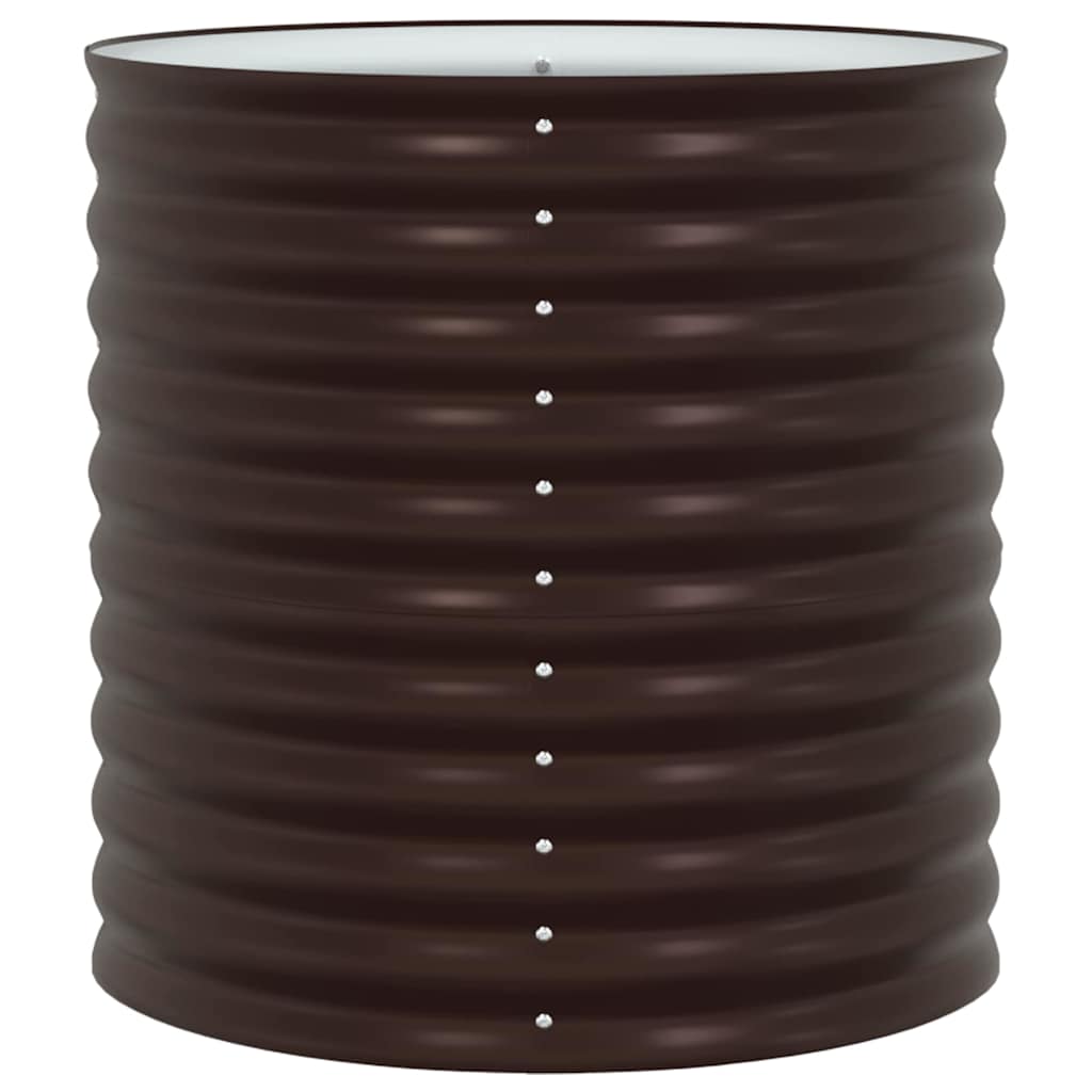 Garden Raised Bed Brown 80 x 80 x 81 cm Steel