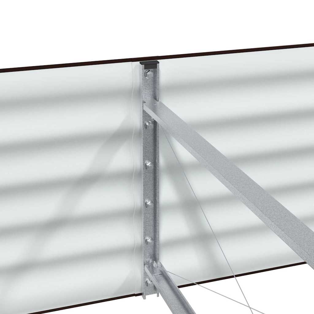 Garden Raised Bed Brown 240 x 80 x 44 cm Steel