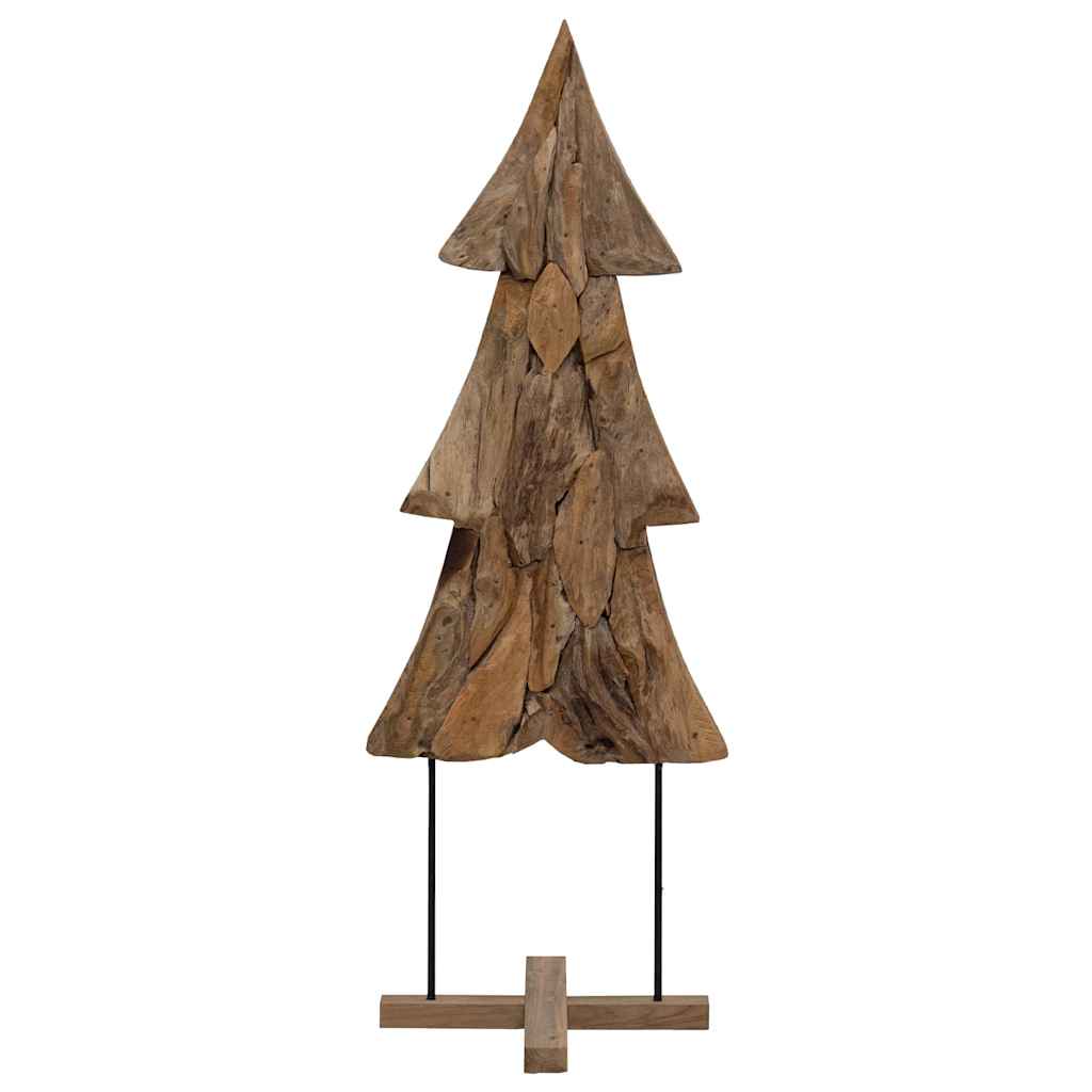 Christmas Tree with Stand Brown 90 cm Solid teak wood