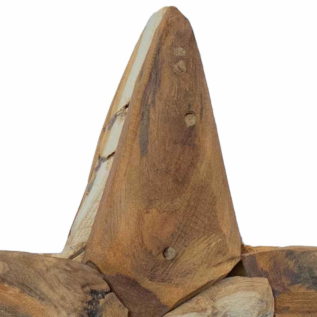 Christmas Star Brown 30 x 5 x 45 cm Solid Teak Wood