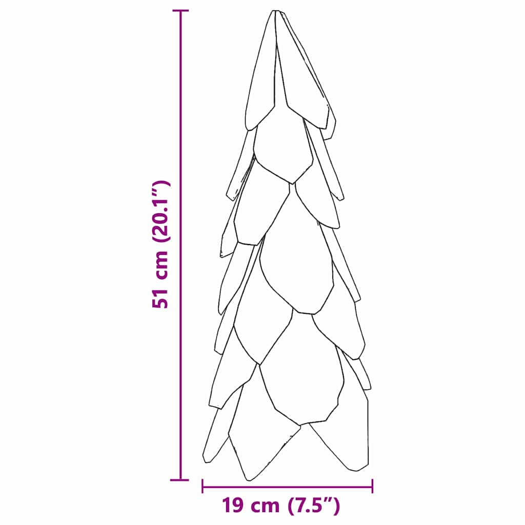 Christmas Tree with Stand Brown 50 cm Solid teak wood