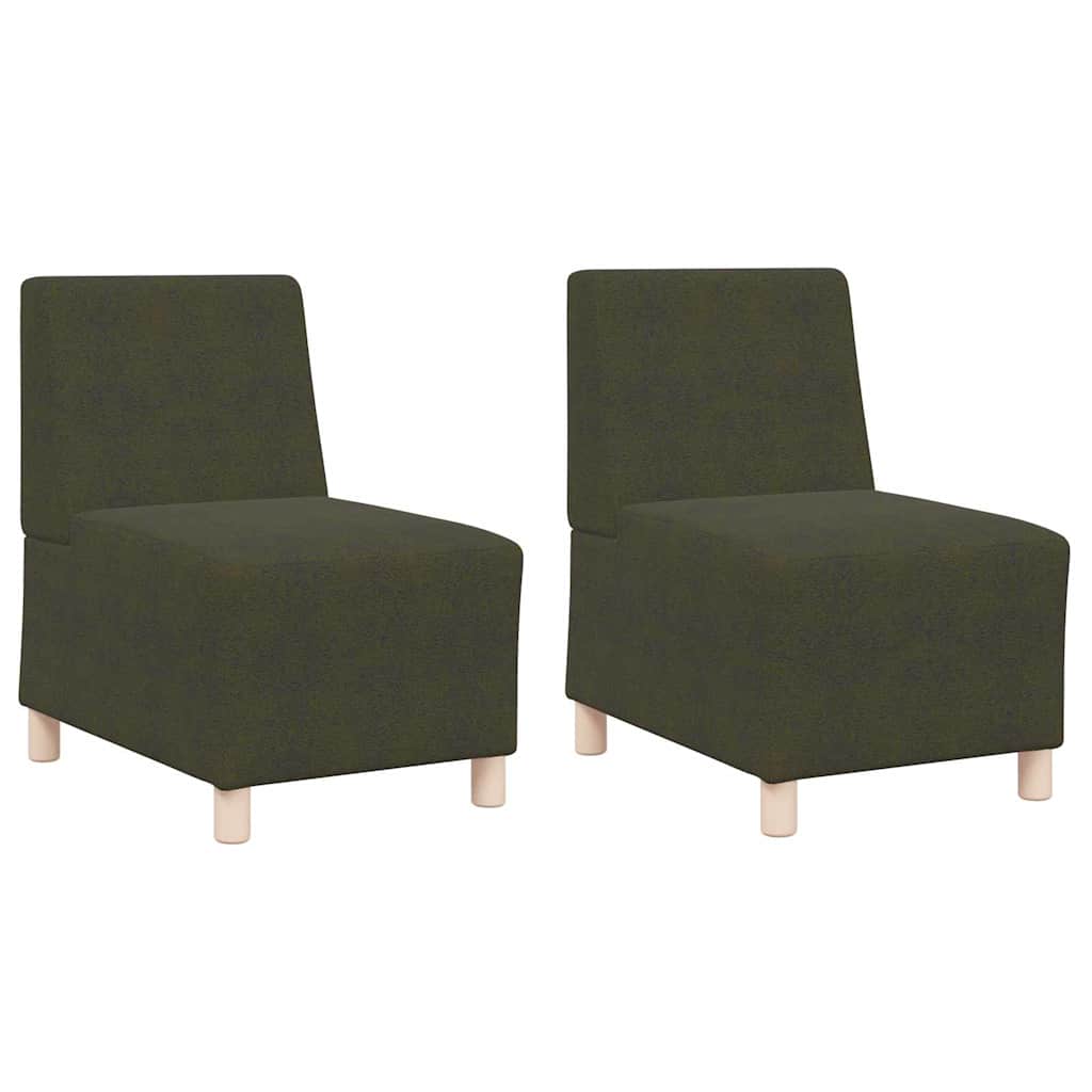 Sofa Chair 2 pcs Green 55 x 74 x 82 cm Faux suede leather