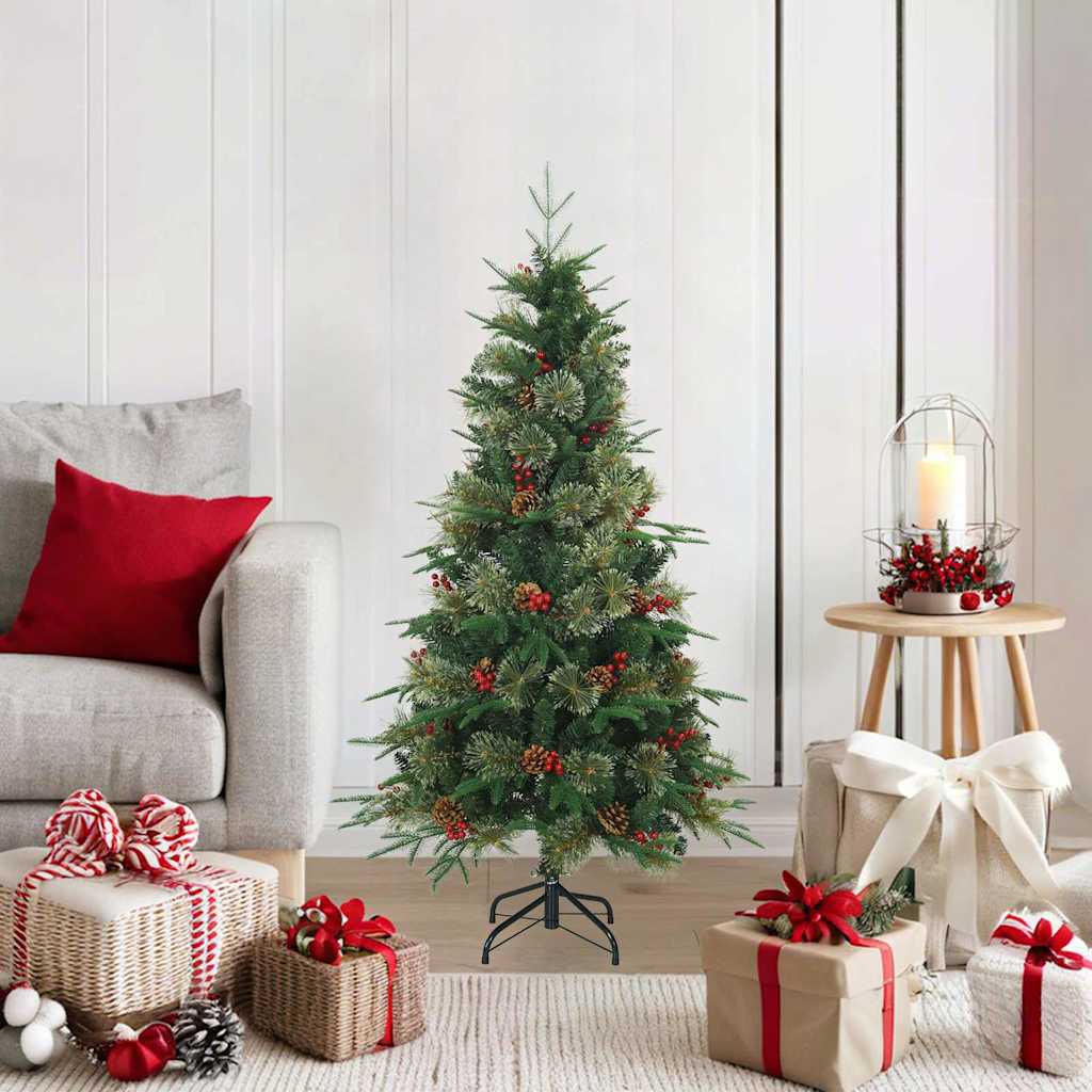 Artificial Hinged Christmas Tree Green 120 cm PVC, PE and steel
