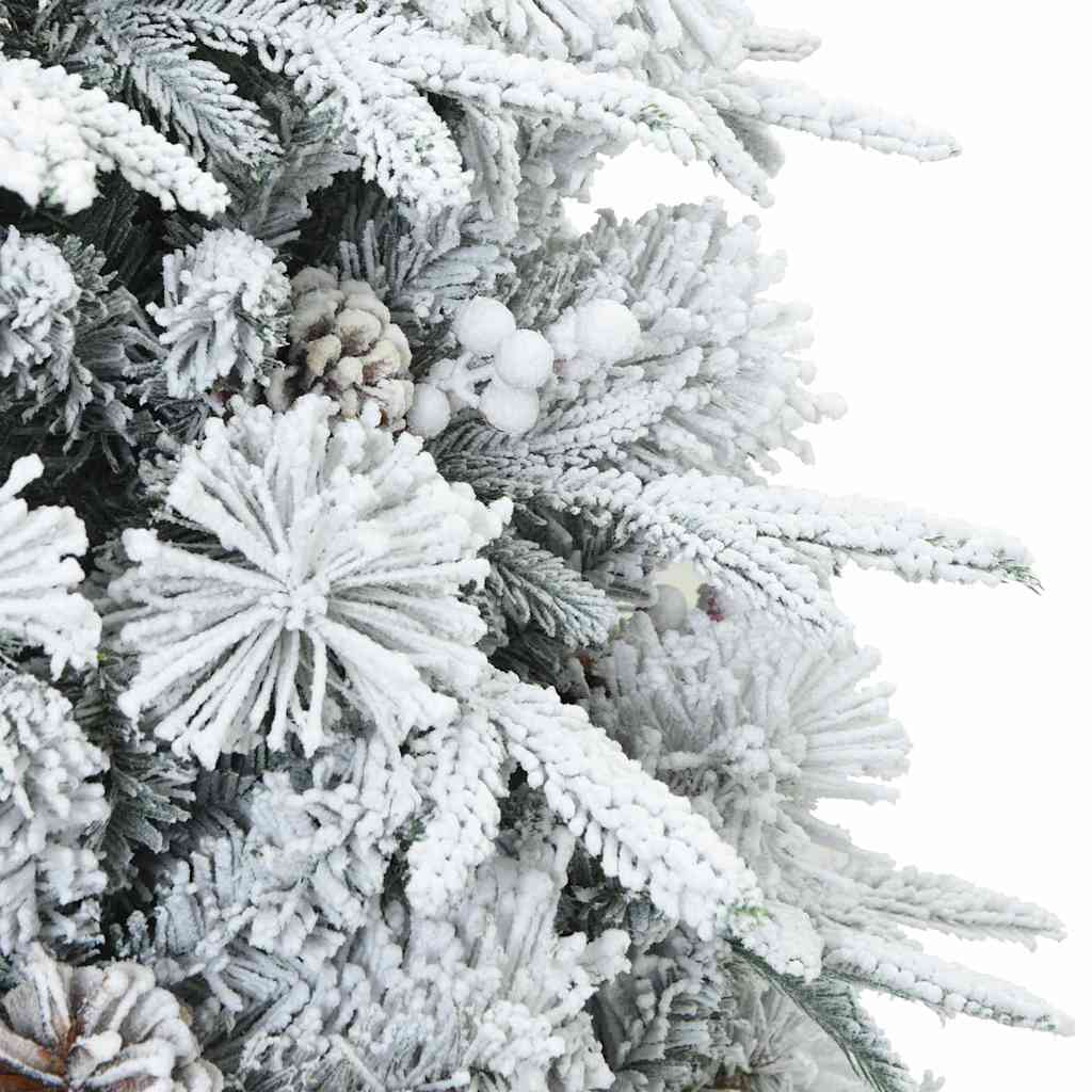 Artificial Hinged Christmas Tree Snow Flocked White 150 cm