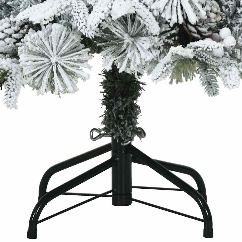 Artificial Hinged Christmas Tree Snow Flocked White 150 cm