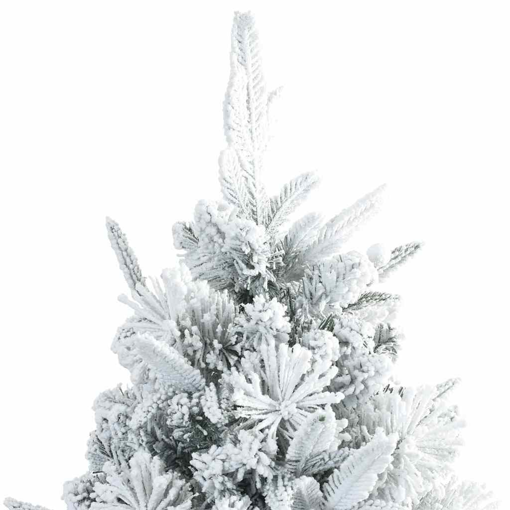 Artificial Hinged Christmas Tree Snow Flocked White 180 cm