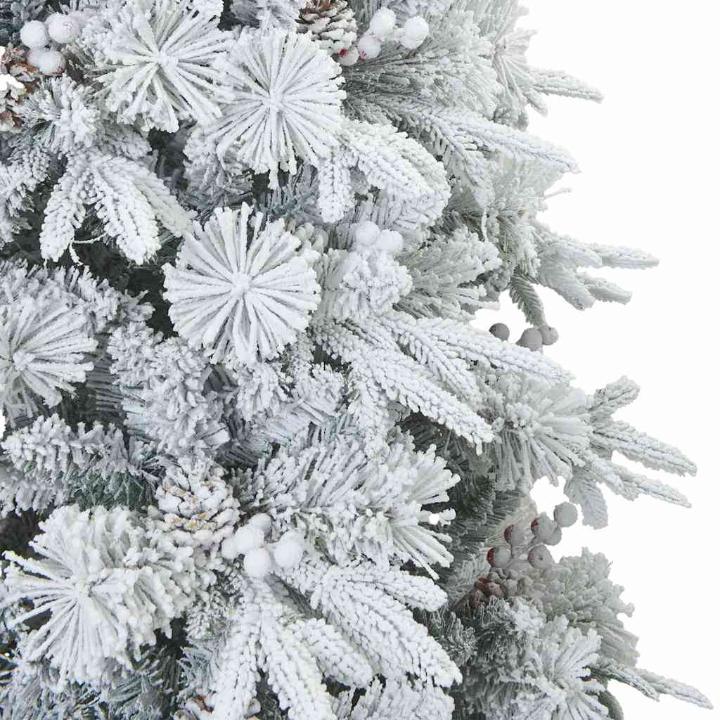 Artificial Hinged Christmas Tree Snow Flocked White 180 cm
