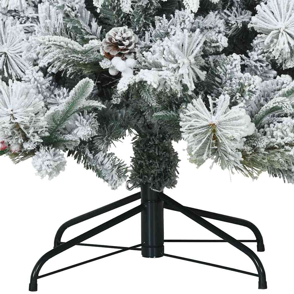 Artificial Hinged Christmas Tree Snow Flocked White 180 cm
